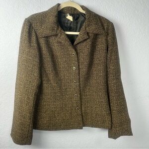 Ali Miles Brown Black Long Sleeve Blazer Size 8